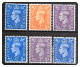 KGVI 1941 Definitives Colour Change SG485 - SG490 Used & Mounted Mint Hrd2a - Ongebruikt