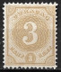 Curacao 1889-91 Cijfer 3 Cent Lichtbruin NVPH 16 Ongestempeld - Curaçao, Antille Olandesi, Aruba