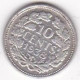 Pays Bas 10 Cents 1938 Wilhelmina, En Argent , KM# 163 - 10 Centavos