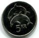 5 KRONA 1996 ICELAND UNC Dolphins Coin #W10998.U.A - Island