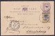 1896, LABUAN 49 Auf Antwortkarte 1 C. Violett + Beifrankatur Nach STRASSBURG - Ungebraucht