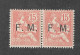 FRANCE FRANCHISE MILITAIRE YT 2 NEUF* TB AVEC GROSSE CHARNIERE EN PLACE - Military Postage Stamps