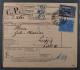 1908, ÖSTERREICH Levante 61+63 Brief Jubiläum 20 Pia. Auf Auslandspaketkarte - Levante-Marken