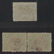 1915, TÜRKEI 345-46 K, 10 Pa. PAAR + 1 Pia. Hauptpost, Aufdruck KOPFSTEHEND - Usados