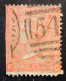 GB23 Victoria 4 P Rouge Orange YT N° 32 Planche 8 Grande Jarretière Dents Oblitéré - Used Stamps