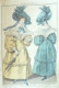 Delcampe - Journal Des Dames & Des Modes 1829 Costume Parisien Année Complète 96 Planches Aquarellées - Acqueforti