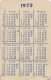 Lottery, Czechoslovak State Lottery, Czecho-Slovakia,1973, 60 X 90 Mm, Blue Back Side - Tamaño Pequeño : 1971-80