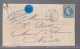 1   Timbre   N° 29  Napoléon III   20 C  Bleu    Lettre     1870  Destination    Nantes - 1863-1870 Napoléon III Lauré