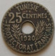 25 Centimes Tunisie 1338 (1920) - Túnez