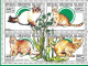 Madagascar, Malagasy 1993; Fauna: CATS, Dogs, Insects, Reptiles; 4 Quatrains Form A Block Of 16v. - Katten