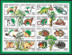 Madagascar, Malagasy 1993; Fauna: CATS, Dogs, Insects, Reptiles; 4 Quatrains Form A Block Of 16v. IMPERFORATED - Katten