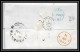 36026 1844 CLOUCHESTER England Cognac Charente Marque Postale Maritime Cover Schiffspost Lettre LAC DISCOUNT - Entry Postmarks