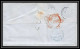36018 1851 York England Cognac Charente Marque Postale Maritime Cover Schiffspost Lettre LAC Discount - Marques D'entrées