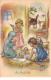 Illustrateur - N°70325 - G. Bouret - La Nativité - Scène De La Crèche - Bouret, Germaine