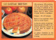 Recettes De Cuisine - Gateau Breton - Gastronomie - CPM - Carte Neuve - Voir Scans Recto-Verso - Recettes (cuisine)