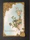 Souvenir D'amitié - Bordure Ajourée Et Dorée - Colombes - Fleur - Carte Postale Ancienne - Souvenir De...