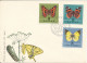 Poland FDC 16-7-1967 BUTTERFLIES Complete Set Of 9 On 3 Covers With Cachet - FDC