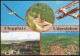 Udersleben-Bad Frankenhausen Flugplatz Mehrbildkarte Mit Luftaufnahmen 1980 - Bad Frankenhausen