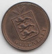 Guernsey Coin 2 Double 1899 - Condition Extra Fine - Guernsey