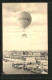 AK Hamburg, Ballonflug über Den Hamburger Hafen  - Luchtballon