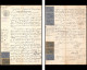 51085 Copies Dimension Y&t N°9 11 Affranchissement Multiples 1887 Drome Nyons Timbre Fiscal Fiscaux Sur Document - Brieven En Documenten