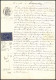 51033 Drome Nyons Copies Dimension Y&t N°5 Syracusaine 1882 Timbre Fiscal Fiscaux Sur Document - Storia Postale