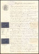 51002 Drome Nyons Copies Dimension Y&t N°5 X2 1882 Non Dentele Imperforate Timbre Fiscal Fiscaux Sur Document - Lettres & Documents