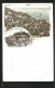 Lithographie Hamburg-Blankenese, Fährhaus W. Sagebiel, Ortspartie  - Blankenese