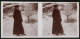 Stereo-Fotografie Unbekannter Fotograf Und Ort, Dame Im Wintermalten Mit Hut Im Schneel, Amateur Fotografie, 1917  - Photos Stéréoscopiques