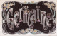 PRENOM  - GERMAINE - CARTE PHOTO  " ETOILE " PARIS - LETTRES ALPHABET VISAGES MULTIVUES   - ART NOUVEAU - ( 2 SCANS ) - Prénoms