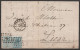 L. Affr. N°18 X2 (2 Nuances Différentes - Rare !) Lpts 60 Càd BRUXELLES /24 DEC 1867 Pour LIEGE (au Dos: Càd LIEGE /25 O - 1865-1866 Profiel Links