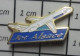 1218c Pin's Pins / Beau Et Rare : AVIATION / AVION JET ALSACE COMPAGNIE AERIENNE ? - Avions