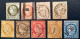 Numéros 50, 51, 52 (x2), 55, 56, 57, 59, 60, Timbres Oblitérés  Cote : 190 Euros, Pas D'aminci, - 1871-1875 Ceres