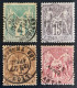 Numéros 63, 66, 69, 71, Timbres Oblitérés  Cote : 150 Euros, Pas D'aminci, - 1876-1878 Sage (Type I)