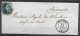 OBP11A (variëteit) Op Brief Uit 1861 Verzonden Vanuit Eecloo (P37 8B) Naar Audenaerde, Met Vertrek- En Aankomstststempel - 1858-1862 Medaillen (9/12)