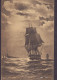 Denmark PPC Carl Bille. Maaneskin Paa Havet. Stenders Maleriserie. Brotype I HUMLEBÆK 1918 MALMÖ Sweden (2 Scans) - Briefe U. Dokumente