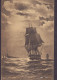 Denmark PPC Carl Bille. Maaneskin Paa Havet. Stenders Maleriserie. Brotype I HUMLEBÆK 1918 MALMÖ Sweden (2 Scans) - Covers & Documents