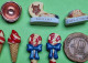 Lot 37 Fèves - Porcelaine -  Moret Sur Loing; Coeur Superman Ecu Astérix Manèg Glace Pagot Tom Et Jerry - Vers 2010 2020 - Autres & Non Classés