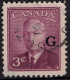 CANADA 1950 KGVI 3 Cents Official Purple Stamp SGO181 Used - Gebraucht