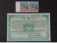 GIAPPONE 日本 JAPAN NIPPON 1962 CHILDREN FESTIVAL CAT MICHEL N. 789 SPECIMEN CERTIFICATE MNH - Neufs