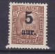 Iceland 1922 Mi. 104, 5 Aur Auf 16 Aur Overprinted Aufdruck, ERROR Variety Big 'Teeth' MH* (2 Scans) - Ongebruikt