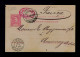 87122 PORTUGAL (UPU) Postal Stationery D.Charles 25r. Mailed Lisboa (Gare) 1900-07-03 »Ardeche Pmk France - Andere & Zonder Classificatie