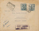 ESPAGNE - 2 TIMBRES SUR ENVELOPPE CENSURA GUBERNATIVA BARCELONA ESTAFETA N°7 21 NOVEMBRE 1941 POUR BEZIERS - Marques De Censures Républicaines