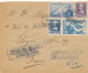 ESPAGNE - 5 TIMBRES SUR ENVELOPPE CENSURA BARCELONA POUR BEZIERS FRANCE 1939 - Marques De Censures Nationalistes