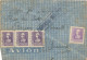 ESPAGNE - 4 TIMBRES SUR ENVELOPPE CENSURA MILITAR 1939 - Marques De Censures Nationalistes