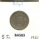 5 FRANCS 1960 DUTCH Text BELGIEN BELGIUM Münze #BA583.D.A - 5 Frank
