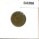 5 PFENNIG 1980 D WEST & UNIFIED GERMANY Coin #DA988.U.A - 5 Pfennig