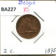 2 CENTIMES 1875 FRENCH Text BELGIQUE BELGIUM Pièce #BA227.F.A - 2 Centimes