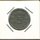 5 FRANCS 1949 LUXEMBOURG Pièce #AR684.F.A - Luxemburgo