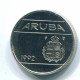 10 CENTS 1992 ARUBA (NEERLANDÉS NETHERLANDS) Nickel Colonial Moneda #S13631.E.A - Aruba
